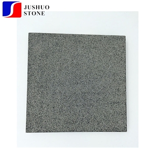 Machine Cut Surface Hainan Lava Stone Tiles / Slabs, China Grey Basalt