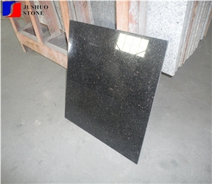 Polished Indian Price Galaxy Black Star Granite Tile Customized Size