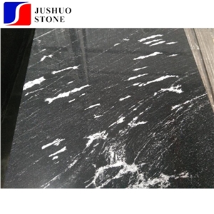River Black Via Lactea/Snow Grey Granite Polished Tile for Wall Covers