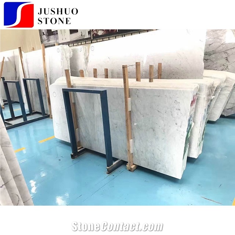 White Carrara Extra Marble Big Slab Italy Quarry Stone for Cut to Size