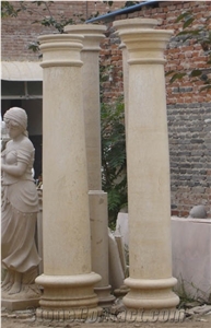 Lymra White Limestone Porch Column Exterior Stone,Villa Pillar Pedestal