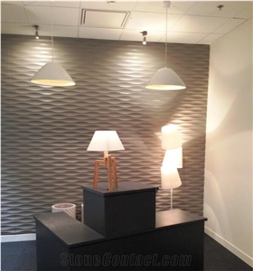 Lymra White Limestone Spray Wave Shaped 3d Cnc Wall Panel Tiles Customized