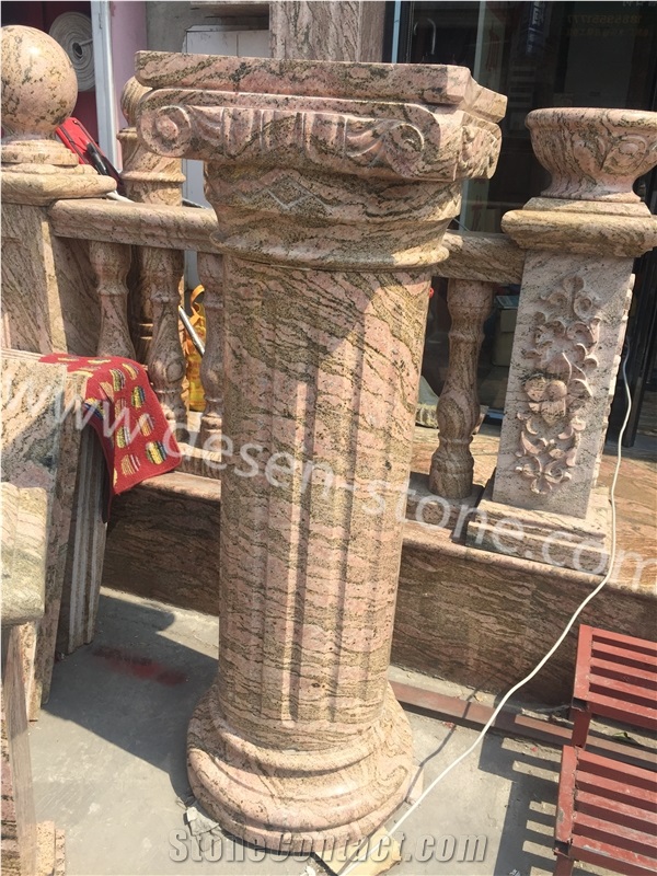 California Red Dragon Marble Stone Roman Columns/Pilasters/Pillars