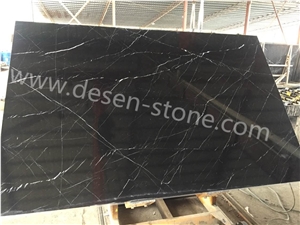 China Black Marquina/Negro Marquine Marble Stone Slabs&Tiles Patterns