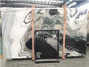 China Panda White/Sonal White Marble Stone Slabs&Tiles Backgrounds