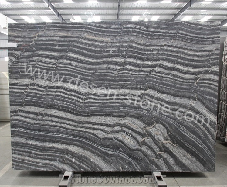 China Silver Waves/Antico Wood Vein Marble Stone Slabs&Tiles Flooring