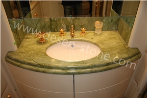 Dandong Green/Apple Green Marble Stone Bathroom Vanity Tops/Bath Tops