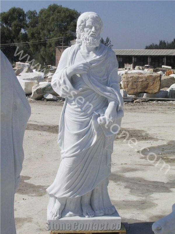 Handcarved Garden White Marble Stone Western Human Sculptures&Statues