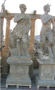 Handcarved Garden White Marble Stone Western Human Sculptures&Statues