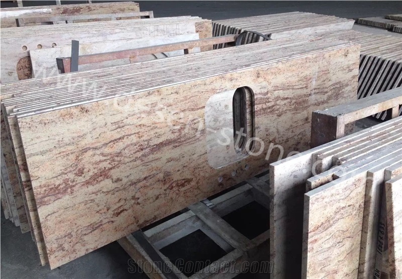 Ivory Brown/Chiffon Beige Kitchen Granite Stone Countertops/Desk Tops