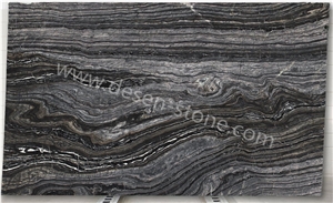 Silver Waves/Silver Brown Wave Marble Stone Slabs&Tiles Book Matching