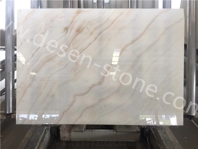 White Straight Vein/White Wooden/Turkey White Onyx Stone Slabs&Tiles