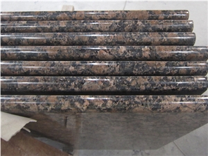 Baltic Brown Granite Full Bullnose Edge Polished Finish Prefab Tops