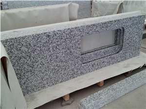 G439 Big Flower White Chinese Granite Master Bath Vanity Tops Stone