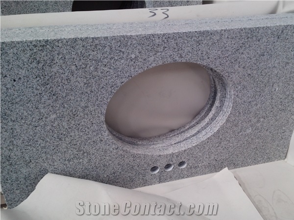G603 Light Grey Granite Bathroom Countertops, Vanity Tops