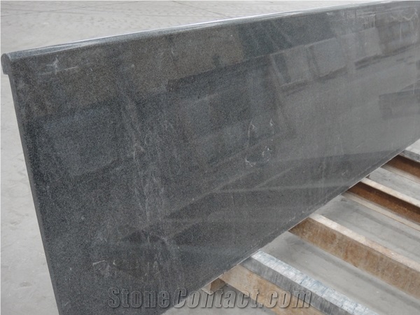 G654 Dark Grey Laminated Bullnose Edge Polishing Granite Prefab Tops