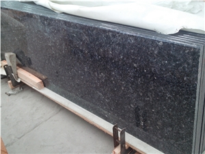 Importing Black Galaxy Granite Stone Kitchen Worktops,Island Tops