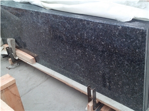 Importing Black Galaxy Granite Stone Kitchen Worktops,Island Tops