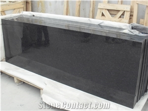 India Black Pearl Granite Eased Polished Bath Countertop