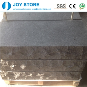 China Black Granite G684 Fuding Hei Basalt Cast Stone Flamed Stairs
