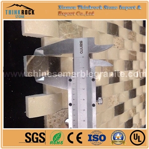 Chips Arc Profile Polished Multitype Marble Mix Mosaic Wall Tiles