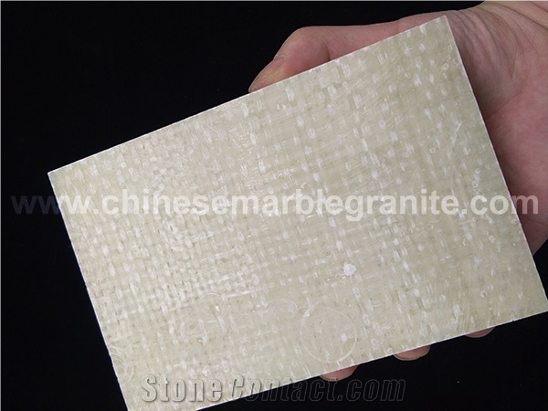 Honed Calacatta White Marble Veneer Plastic Honeycomb Panels