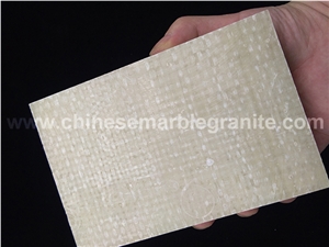 Honed Calacatta White Marble Veneer Plastic Honeycomb Panels