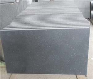 Honed G684 Black Basalt Flooring Tiles Black Granite Floor Covering