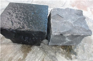 Natural Split Zhangpu Black Basalt Cube Stones