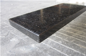Polished Black Galaxy Black Granite Affordable Kitchen Countertops