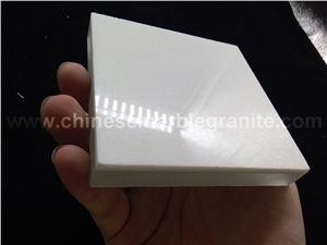 Polished Crystal White Artificial Marble Veneer Glass Composite Panel