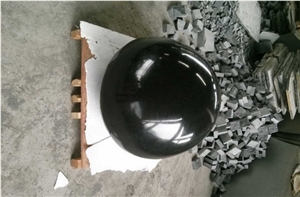 Polished G684 Black Basalt Caving Stone Balls Black Basalt Alba Sinks