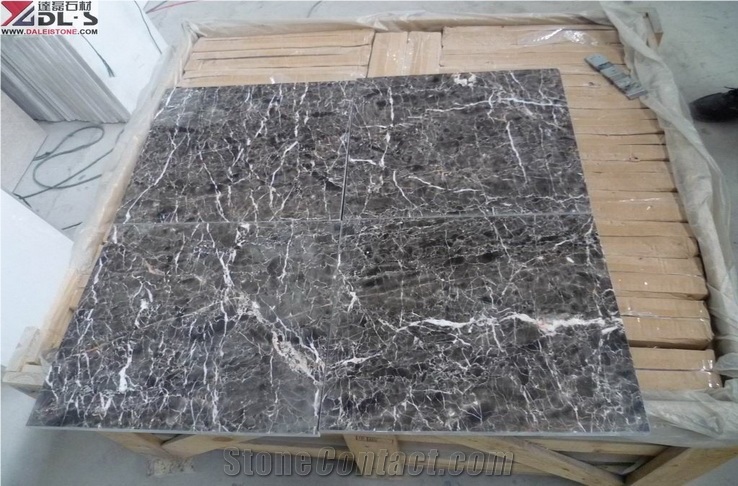 Polished Oriental Classic Marble Thin Brown Marble Flooring Tiles