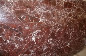 Polished Rosso Lepanto Red Marble Bathroom Floors