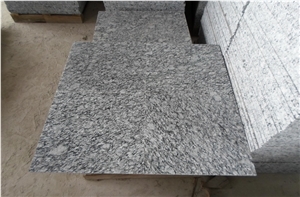 Polished Spray White Granite Floor Covering Tiles