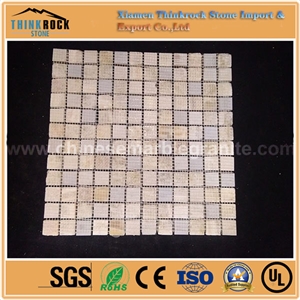 Square Chips Multi Surface Glass and Mable Mix Mosaic Wall Tiles