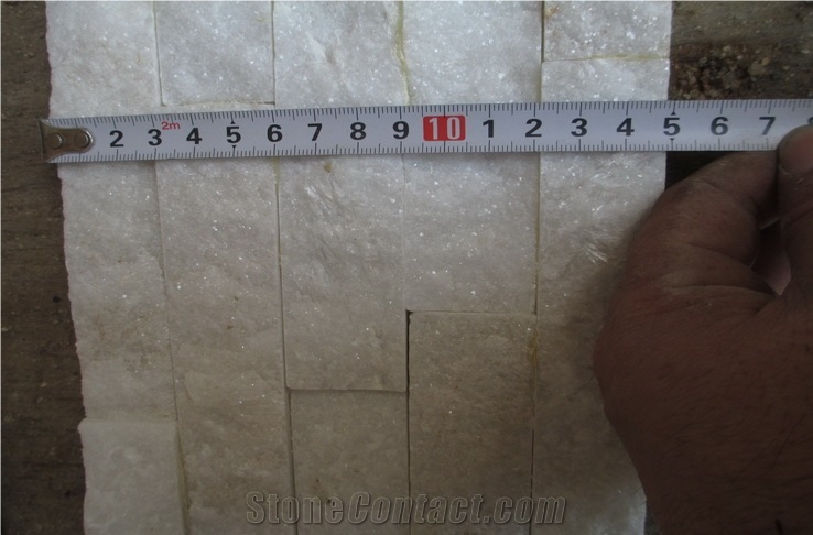 White Quartzite Cultural Stone Tiles White Cultured Ledge Wall Tile