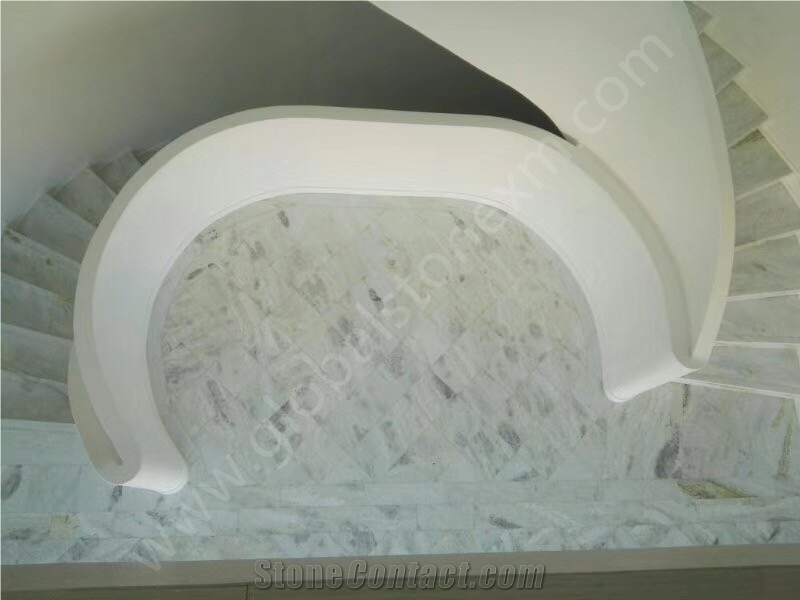 Blue Danube Marble Stairs, Steps for Hotel Decorations