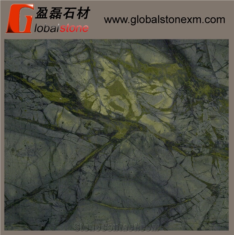 Peacock Green Marble, Elegent Marble for Hotel Decorations