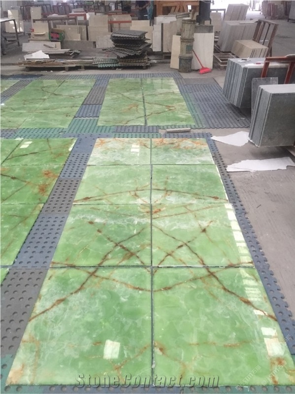 Light Green Jade Onyx Tiles,Green Stone for Wall,Onyx Wall Covering