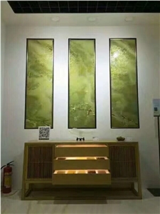 Light Green Jade Onyx Tiles,Green Stone for Wall,Onyx Wall Covering