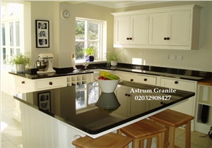Buy Absolute Black Flamed Granite Kitchen Worktop for Home