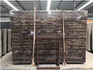 King Gold Brown Marble Slabs&Tiles Nature Stone High Quality Polished
