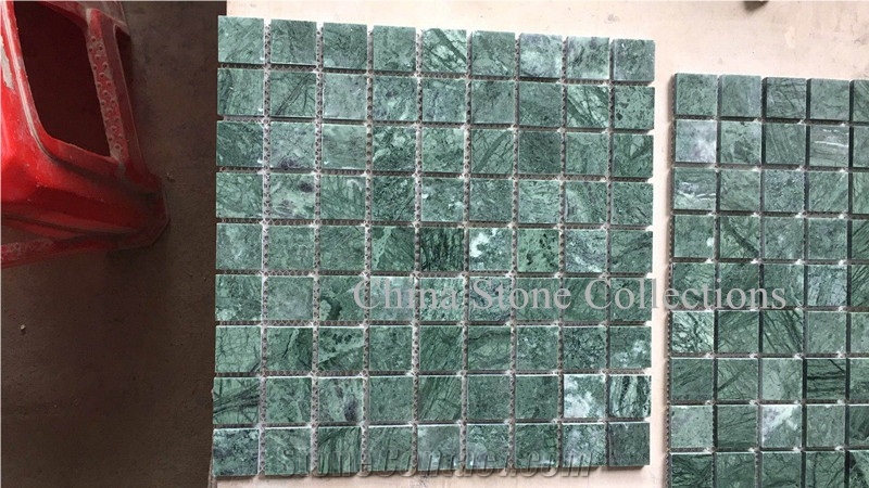 Fantasy India Green Marble Verde Guatemala Marble Mosaic