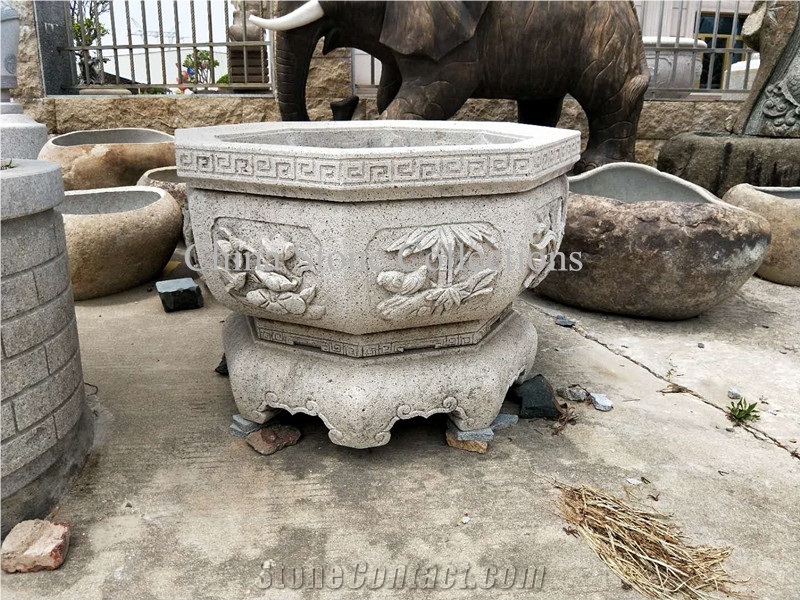 Granite Garden Planters Flower Pot Planter Pots Flower Vases From China Stonecontact Com