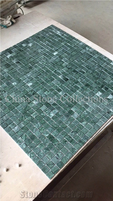 India Green Marble Verde Guatemala Marble Brick Mosaic