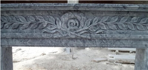 Beijing Grey Marble Fireplace