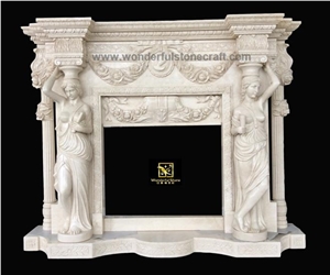 Custom Fireplace Mantel Cream Marfil 180606