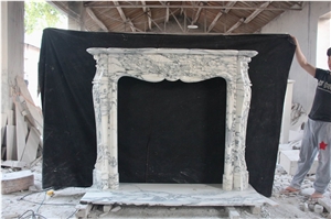 Oriental Arabescato Marble Fireplace