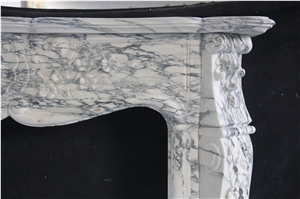 Oriental Arabescato Marble Fireplace